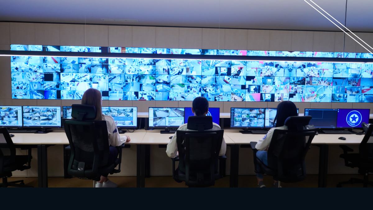 Security operations center illustration